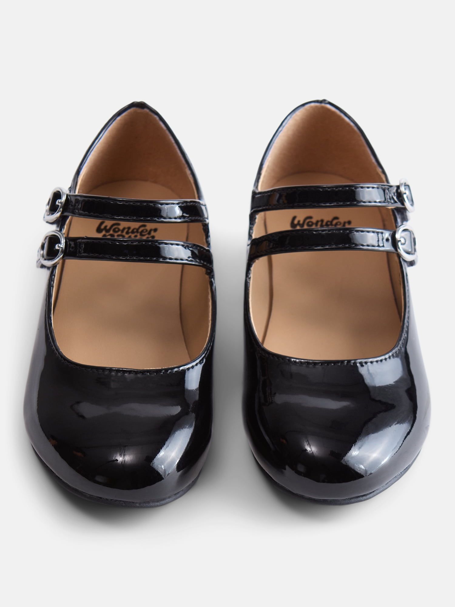 Wonder Nation Toddler Girls' Double Strap Patent Dress Shoes