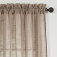 thumbnail image 2 of 2 Panels Set Rod Pocket Light Filtering Faux Linen Window Treatment Curtain Drapes for Bedroom or Office, Taupe, 84" Long, 2 of 4