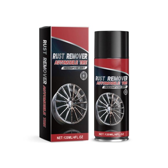 Feltree Car Rust Remover Spray Removes Iron Filings From Car Tires and Motorcycles Apply Before Waxing Or Washing Your Car Effectively Purifies Wheels 120ml