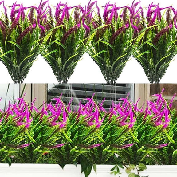 CoreLiving Artificial Plants Flowers UV Resistant Fake Greenery Shrubs Outdoor Patio Decor Faux Plastic Ferns for Outside Front Porch Garden Yard 1Pc