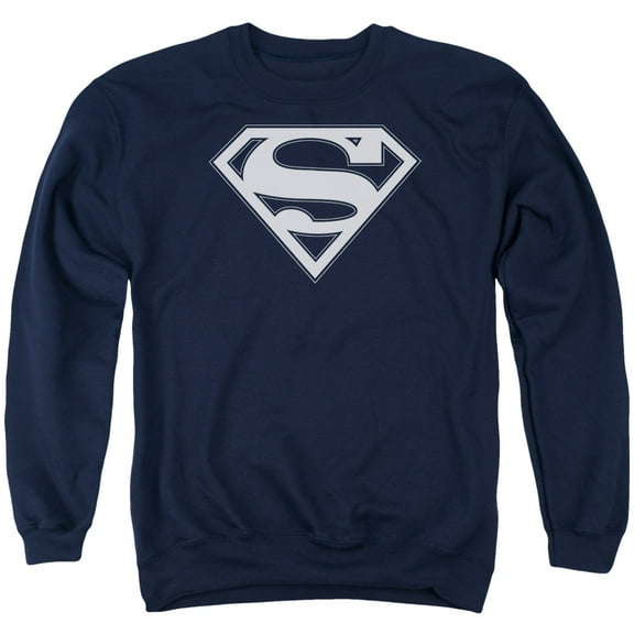 Superman - Navy &Amp; White Shield - Crewneck Sweatshirt - XX-Large