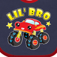 thumbnail image 4 of Inktastic Monster Truck Little Bro Boys Baby Bib, 4 of 4