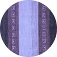 thumbnail image 1 of Ahgly Company Indoor Round Abstract Blue Modern Area Rugs, 7' Round, 1 of 4