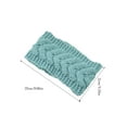 thumbnail image 2 of Bandeau d'Hiver pour Femmes Élasticité Tête Chaude Cache-Oreilles Style Simple Accessoires pour Cheveux pour Femmes Menthe Foncée, 2 of 6