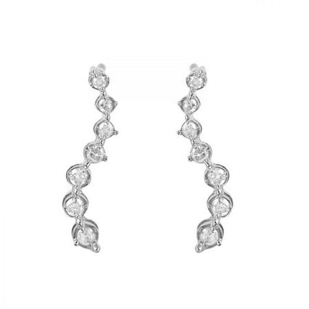 Foreli 0.2CTW Diamond 14K White Gold Earrings