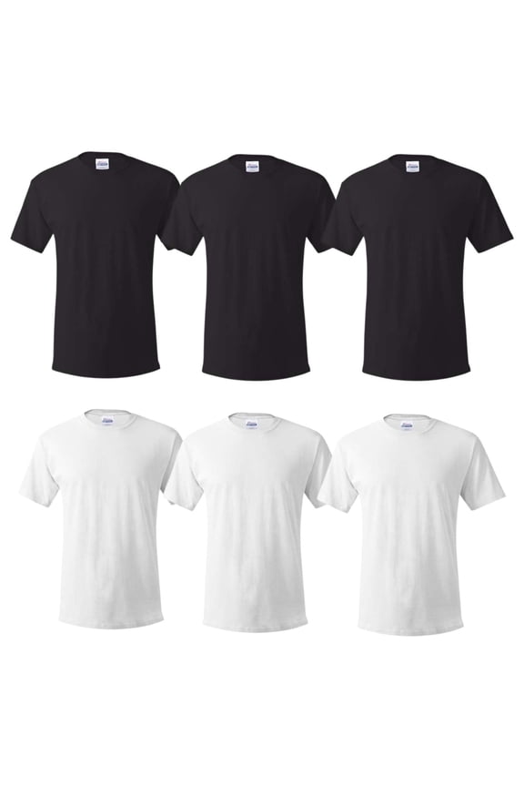Men's Multicolor T-Shirts 100% Cotton, Ultra Soft 6 Pack