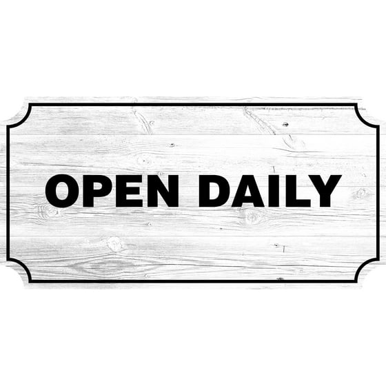 Open Daily Farmhouse Country Sign Rustic Wall Decor Living Room Signs 12x24 Inch Open Daily Farmhouse Country Sign Rustic Wall Decor Living Room Signs 12x24 Inch