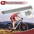 thumbnail image 2 of Unique Bargains 12 Set 14G Bicycle Spokes 14G Bike Wheel Spoke 304 Stainless Steel Silver Tone-133mm, 2 of 7