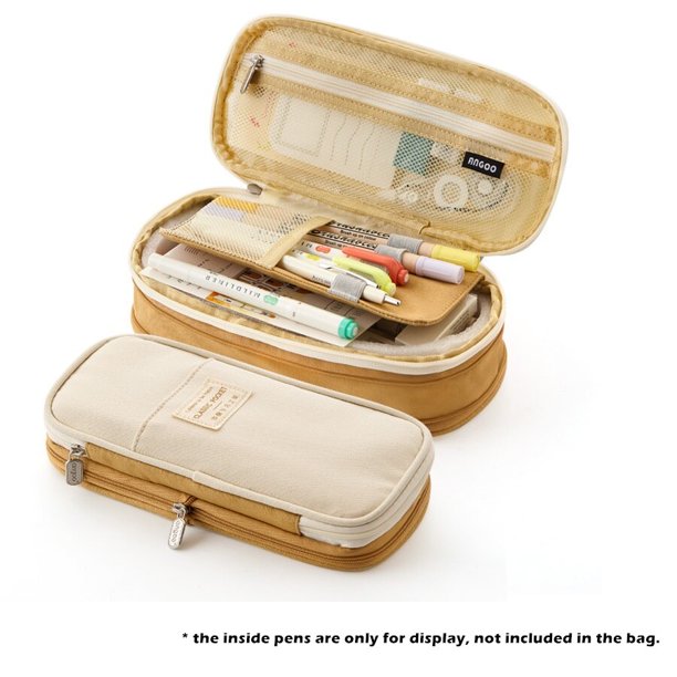 Estuche de lápices Kawaii de gran capacidad para estudiantes escolares, suministros para bolígrafos, bolsa de almacenamiento, caja de lápices, bolsa de papelería