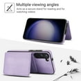 thumbnail image 2 of Decase for Samsung Galaxy A14 5G Flip PU Leather Back Cover with 2-in-1 Detachable Magnetic Wallet with 5 Card Slots Compatible Mag-Safe and RFlD Blocking Kickstand and Wireless Charging,Purple, 2 of 6