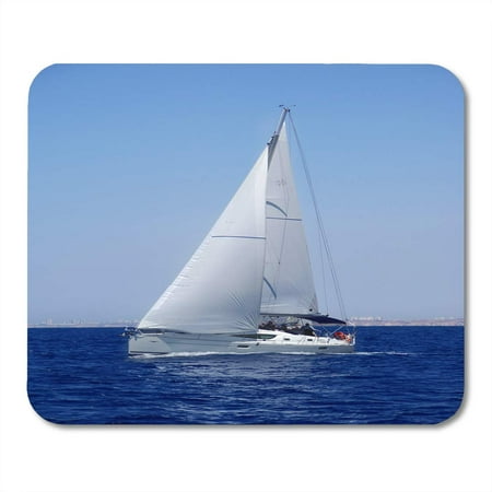 LADDKE People Cruising Yachts in Mediterranean Sea on Blue Sky Mousepad Mouse Pad Mouse Mat 9x10