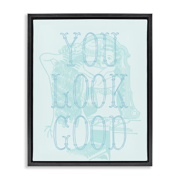 Stupell Industries Eclectic Black Floating Frame Canvas Art, 17 x 21, by Lil' Rue