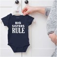thumbnail image 5 of Big Sister Rule Older Sis Family Love Bodysuit Jumper Girls Infant Baby Brisco Brands 12M, 5 of 6
