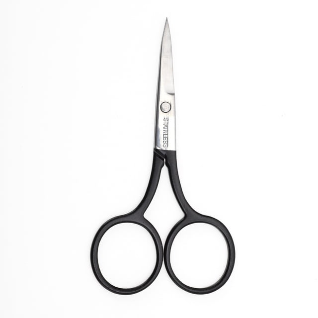Ofertas Únicas 1 Pc Tijeras de Bordado para Mujeres 2.0 Tijeras de Aseo para Baño Acero Inoxidable Negro