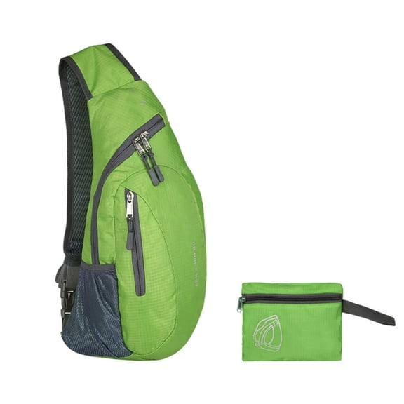 WIZUTIZ Sling Bag Crossbody Shoulder Chest Back Pack Theft Travel Bags Daypack Womens with Adjustable Strap Zipper Pockets Shoulder Bags Medium Solid Bags Waterproof Durable Bag 1 PC Green