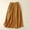 Orange, variant on Mqqzkk Women's High Waisted Button Front Skirt A-Line Pleated Midi Long Skirt Elastic Waist Stretchy Skirt with Pockets