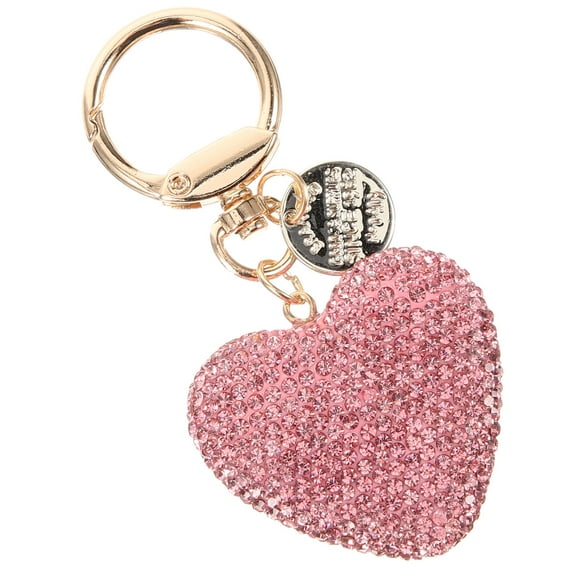 SEWCHICS Pink Metal Keychain Heart Shaped Creative Key Ring for Holding Use