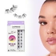 thumbnail image 4 of KISS imPRESS Falsies Press On Self Adhesive Eyelashes, Airy, Black, 12 Lash Clusters, 4 of 16