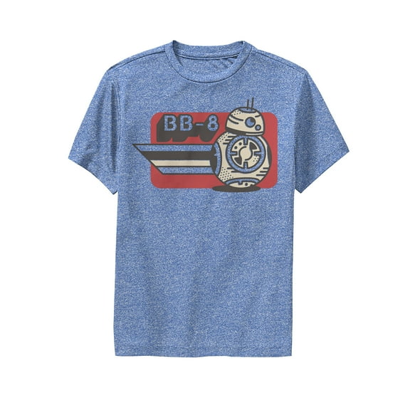 Boy's Star Wars: The Rise of Skywalker BB-8 on the Run  Performance Graphic Tee Royal Blue Heather Medium