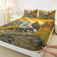 thumbnail image 3 of Castle Fairy Boys Girls Safari Wolves Eagle 4pcs Bed Sheets,Jungle Mountain King Sheets,Woodland Animal Super Cozy Sheet Set,Ultra Soft Home Decor, 3 of 7