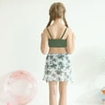 thumbnail image 5 of GYRATEDREAM Girls Swimsuit 3 Piece Bathing Suits Tropical Floral Twist Cross Bikini Sets Girls' Swimwear with Cover Up Skirt 9-16 Years, 5 of 9