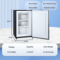 KISSAIR Upright Compact Freezer 2.3 Cu.ft, Freestanding Mini Freezer