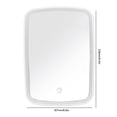 thumbnail image 4 of Portable Lighted Beauty Mirror 3 Color LED 2400mAh USB Micro 5V Stepless Dimming Touch Switch Rechargeable Makeup Mirror for Women, 4 of 5