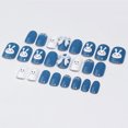 thumbnail image 5 of Juego de 24 piezas de uñas adhesivas en forma de lazo 3D con forma de conejo con dibujos animados, 5 of 5