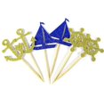 thumbnail image 1 of Botao Adorno para Tarta con Ancla de Barco de Vela, decoración para Magdalenas, Suministros para Fiestas para Bodas, cumpleaños, Festivales, 24 Piezas, 1 of 5
