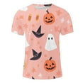 thumbnail image 4 of JXMVOJ Men's Halloween Printed Round Neck Short Sleeved Blouses/T-shirt Fashion Casual, Good Materials Stylish Attractive Handsome, Matches Jeans, Summer, Outdoor Casual Daily Wear, 4 of 5