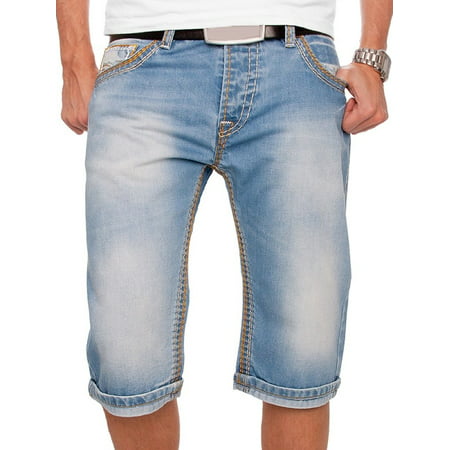 Men Fashion Drawstring Denim Shorts Casual Washed Shorts Jeans Pants ...