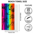 thumbnail image 3 of Fwttom Microfiber Beach Towel, Colorful Fast Drying Sand Free Beach Towels Oversized, Super Lightweight Bath Towels for Swimming Pool, Camping Essentials and Beach Essentials, 3 of 8
