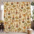 thumbnail image 2 of Nanqianyi Autumn Harvest Shower Curtain,Farmhouse Gnome Pumpkin Waterproof Bathroom Curtain With Hooks,36 x 72 Inch, 2 of 7