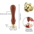 thumbnail image 2 of 1PC Brass Sealing Wax Seal Stamp Removable Wood Handle Mountain River Sun pattern 30mm, 2 of 7