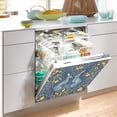 thumbnail image 2 of Yayeee Magnetic Dishwasher Cover for The Front Decoration Home Kitchen Machine Sticker Protector, Yellow Forest Pattern, 2 of 6