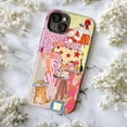 thumbnail image 5 of Whimsical Curious Monkey Collage Phone Case, Retro Farm and Jungle Cartoon Design, Fun Artistic iPhone Cover for iPhone 17 16 15 14 13 12 11 Pro Plus Mini, 5 of 6