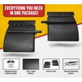 thumbnail image 3 of Mytee Products Black Poly Quarter Fender for Semi Truck Set 24"x24" - Standard Mounting Tube Bracket Kit Included - Semi Truck Accessories for Kenworth Freightliner Peterbilt (Set of 2), 3 of 8