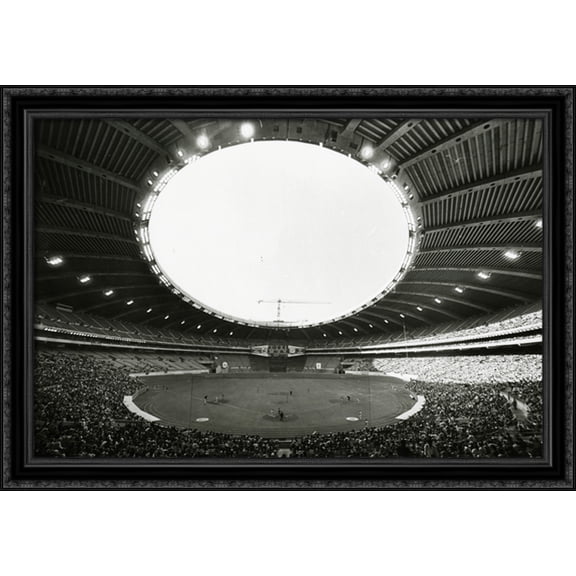 Hubert Humphrey Metrodone 40x28 Large Black Ornate Wood Framed Canvas Art - Home of the Minnesota Twins