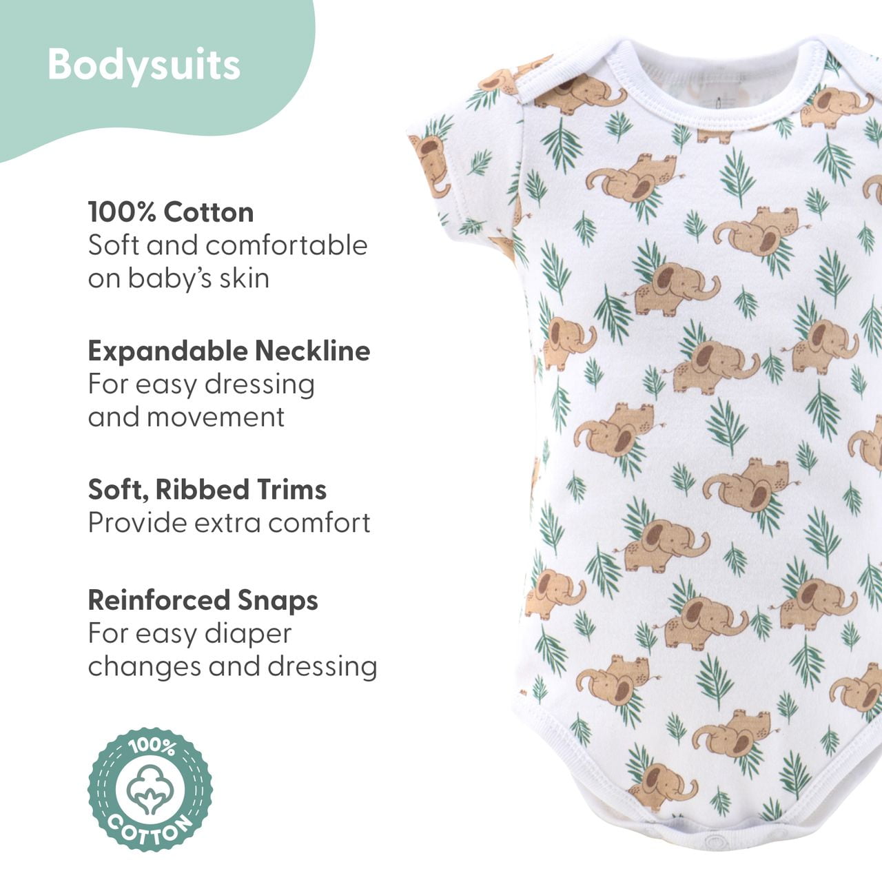 The Peanutshell 16-Piece Baby Layette Newborn Clothing Gift Set for 0 to 3 Months, Wild Jungle