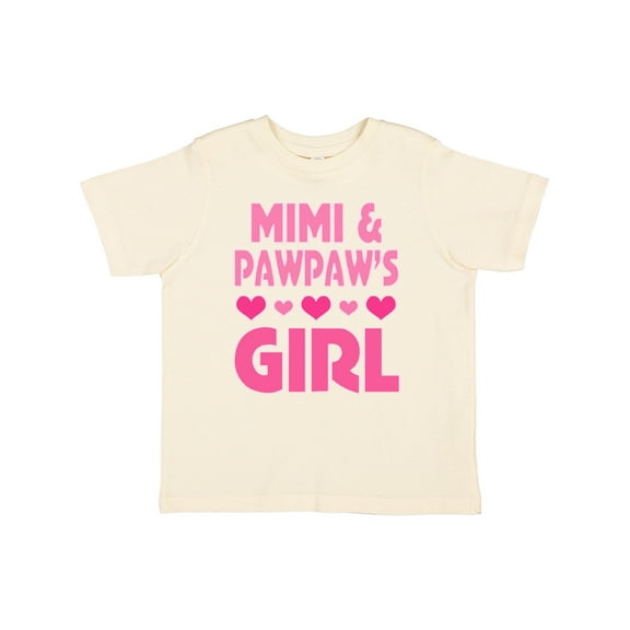 Inktastic Mimi and Pawpaw Girl Granddaughter Valentine Girls Toddler T-Shirt
