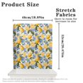 thumbnail image 6 of Xoenoiee Lemon Flower Print Chair Back Covers for Dining Chairs, Washable Stretchable Chair Slipcover Easy Install Back Chairs Protector for Wedding Party, 1 Pack, 6 of 7