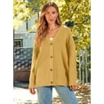thumbnail image 2 of Women's Cardigan 2023 Open Front Oversized Button Lightweight Sweaters V Neck Loose Cardigans Knit Outwear, 2 of 14