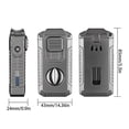 thumbnail image 5 of 5-in-1 Cigar Lighter with V-Cutter & Punch & Draw Enhancer - Triple Jet Flame Refillable Butane Torch, Perfect Gift for Men, 5 of 5
