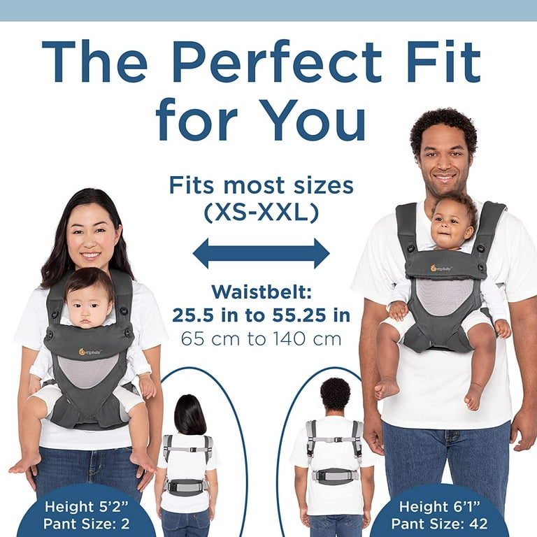  Ergobaby Omni 360 All-Position Baby Carrier for Newborn to  Toddler with Lumbar Support & Cool Air Mesh (7-45 Lb), Pearl Grey : Baby