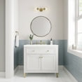thumbnail image 2 of James Martin Vanities 36" Single Vanity, Glossy White w/ 3 CM White Zeus Top, 2 of 5