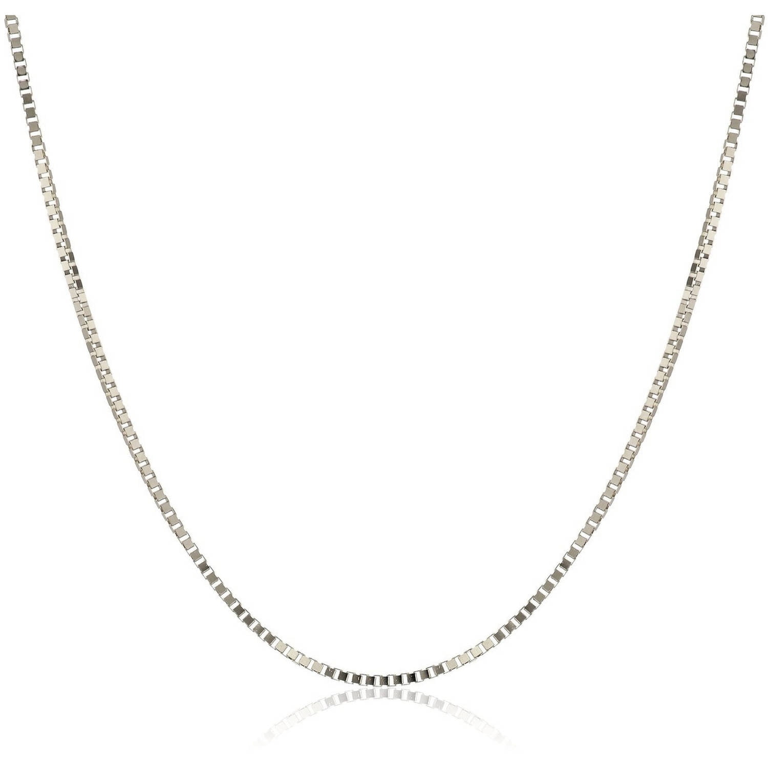 Italian Sterling Silver 0.9mm Box Chain, 24'