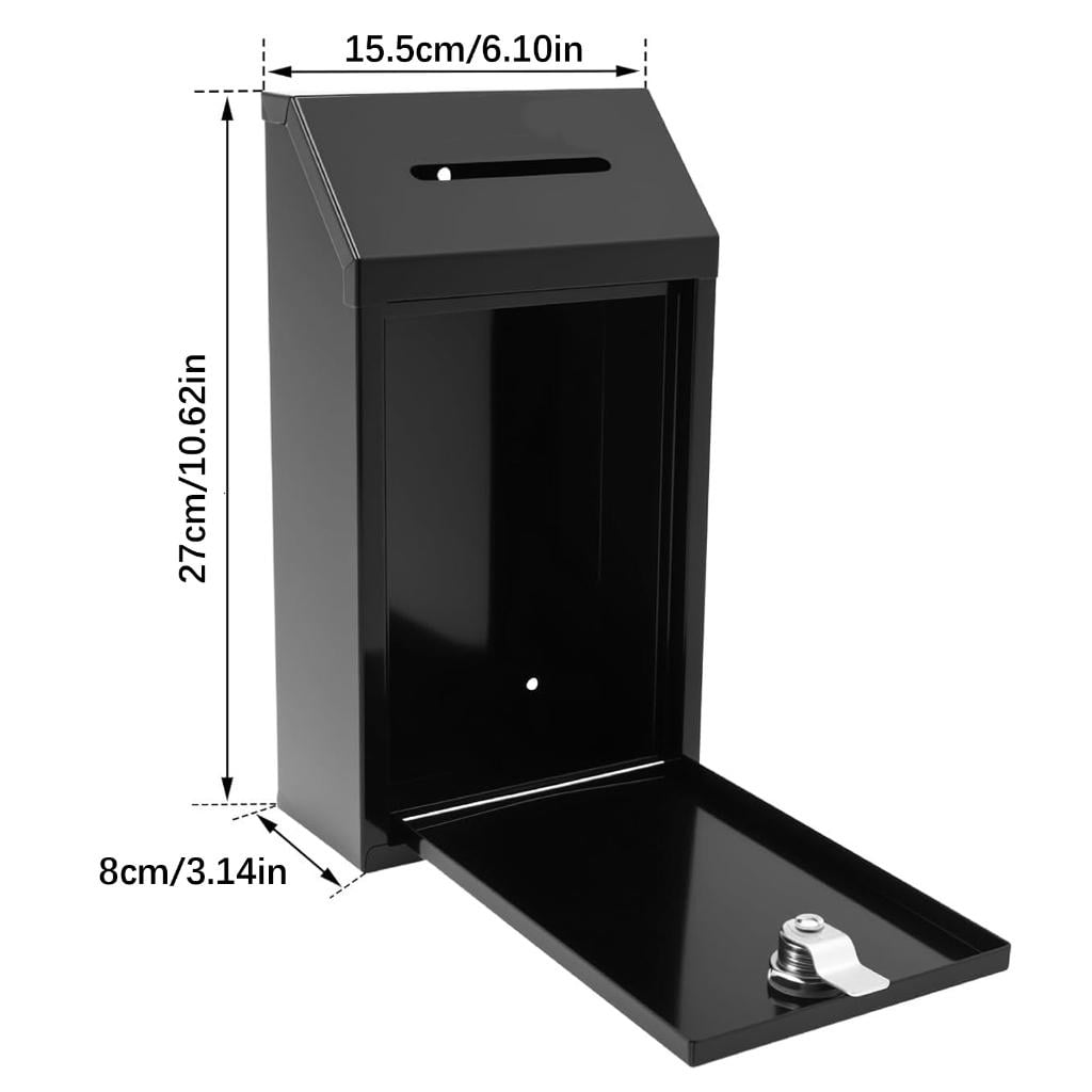 Outdoor Locked Mailbox Rainproof Wall School Mail Thickened Steel Security Mailbox for Donation Suggestion