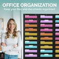 thumbnail image 4 of Heavy Duty Storage Pocket Chart for Classroom, 30 Pockets, 5 Overdoor Hangers Included, Hanging Wall File Organizer for Office File Folders, Assignments, Files, Scrapbook Papers & More (Black), 4 of 10