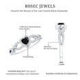 thumbnail image 6 of Rosec Jewels Lab Grown Black Diamond Heart Engagement Ring - Black and White Diamond Ring - AAAA Quality - with Jewelry Box, 14K White Gold, US 7.00, 6 of 7