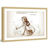 Marmont Hill "Picking Flowers" By Phyllis Harris Framed Painting Art Print, 36.0" x 1.5"